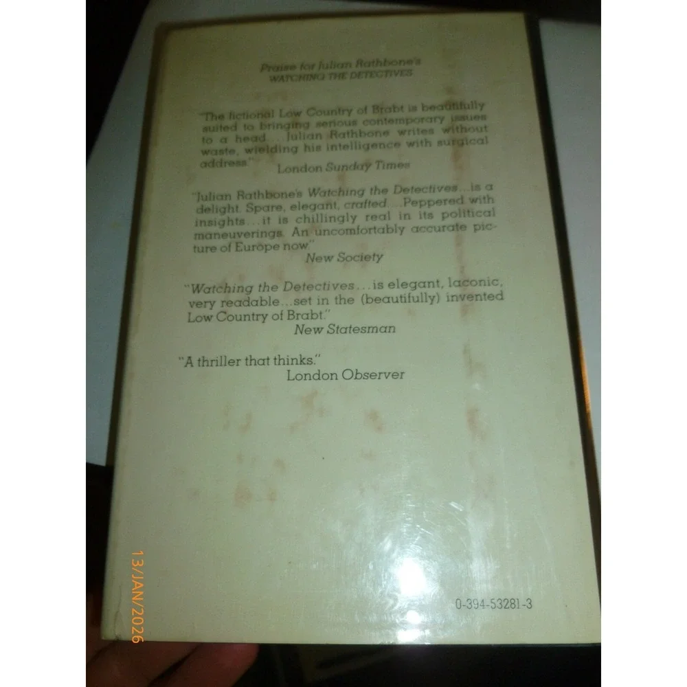 Watching the Detectives Julian Rathbone‎ 1984 First American Edition Hardcover